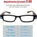 2 Pack LED Reading Glasses - Lighted Readers for Clear Vision - Unisex Nighttime Eyewear 2.0x Magnifier - Compact Black Frames - Buy Online on GoSupps.com