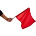 Tandem Sport Red Linesman Solid Flag Set - 2 Pack with Wooden Handles - Buy Online on GoSupps.com