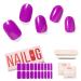 Nailog halfway hardened gel nail wrap 20pcs long-lasting nail polish strips gel nail stickers in salon quality nail art strips kit with shiny gel finish kiko