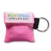 KONMED 20pcs/pack CPR Face Shield CPR Mask First Aid Keychain Keyring (Pink) Rose