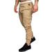 Huangse Men's XX-Large Casual Elastic Waist Cargo Pants in Khaki - Buy Online on GoSupps.com