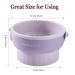 3 in 1 Brush Cleaning Mat & Dryer - Silicone Makeup Brush Cleaner Bowl for Brushes Sponges & Powders - Purple - Buy Online on GoSupps.com