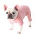 Bt Bear Dog clothing colorful striped pajamas made of soft cotton overall bulldog one -piece costume for puppies small and medium -sized dogs (L pink) l pink
