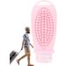 Travel Size Silicone Shampoo Bottle with Brush - Portable Leakage-Proof & Non-Slip Handle - Light Pink | Perfect for On-the-Go Use - Buy Online on GoSupps.com