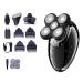 Head Shavers for Bald Men Men's Shaver Multi-function 5-Blade Electric Modeling Set with USB Charging (Color : Black)