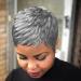 DOcute Short Grey Pixie Cut Wigs for Black Women Grey Pixie Wigs for Black Women Grey Pixie Cut Short Black Wavy Layered Wigs Grey Wavy Wigs Short Wigs Pixie Cut Wigs for Black Women (Short Grey)
