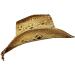 Saddleback Shapeable Toyo Straw Cowboy Hat with Beaded Trim Band - Natural, One Size - Buy Online on GoSupps.com