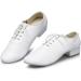 Minishion Men's TH173 Lace-up Leather Latin Dance Shoes 8.5 White (2.5cm Heel) - Buy Online on GoSupps.com