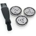T te De Rasoir De Rechange For Lame De Rasoir 3 Pi ces Avec Brosse Compatible Avec Philips HQ3 HQ4 HQ54 HQ56 HQ55 HQ851 HQ912 HQ136 HQ6900 HQ6868 HQ6970 T tes 1set - Buy Online on GoSupps.com
