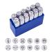 BENECREAT 12 Pack (6mm 1/4) Design Stamps Metal Punch Stamp (Nature Theme) Stamping Tool Case - Electroplated Hard Carbon Steel Tool to Stamp/Punch Metal Jewelry Leather Wood