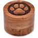 EDHAS Acacia Wood Decorative Urns Funeral Cremation Urn for Ashes for Dogs Pet Urns for Cats (8.89cm x 8.89cm x 6.35cm) - Buy Online on GoSupps.com