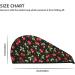 Hair Towel Wrap - Quick Drying Hair Turban with Button | Sweet Red Cherry Color - Buy Online on GoSupps.com