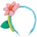 DOITOOL Sunflower Hair Accessories Flower Sunflower Yellow Necklace Hair Decorations Hair Gems for Women Floral Headband for Women Plastic Girl Child Flower Head Pink Wedding