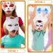 Magiclulu Cat Mask - 2 Pcs Therian White Paper Fox & Wolf Masks for Masquerade Cosplay | DIY Costumes - Buy Online on GoSupps.com