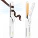 360 Airflow Styler | WIZCHARK Flat Iron Hair Straightener | Hair Straightener and Curler 2 in 1 | Professional Curling Iron with Cooling Air Vents | 1 inch Dual Voltage Hair Tools White Gold