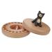Amosfun Wooden Baby Tooth Fairy Box Teeth Holder Cat Pattern Wooden Tooth Saver Storage Box Kids Keepsake Organizer to Keep The Childhood Memory