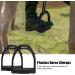 Doact Iron Stirrups for Adolescents & Adults - Secure Black Rubber & Plastic Dressage Stirrups | Medium 13 | Perfect for Children & Horses - Buy Online on GoSupps.com