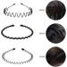 Metal Headband Set - 6 Pack Hair Bands for Men and Women | Non Slip Sports Headbands with Teeth Comb | Unisex Hairband Accessories for Outdoors and Beauty Care - Buy Online on GoSupps.com