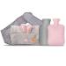 Eulapgoe hot water bottle with soft waist cover 1000 ml hot water bag warm hot water bottle heat bottle for pain relief for belly back legs