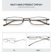 Magimodac Anti Blue Light Prescription Reading Glasses for Men & Women - Stylish Metal Narrow Design 3.0 Diopters Includes Pencils - Buy Online on GoSupps.com