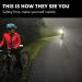 Shark 500 USB Rechargeable Bike Lights: Ultra Bright Front and Back Safety Lights for Night Riding - Mountain, Road, Kids & City Bicycles - Black Combo - Buy Online on GoSupps.com