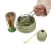 G n rique Ensemble de matcha en c ramique - Service de th japonais avec Matchaa Bowl 560 ml fouet tamis spatule et stand accessoires de matcha traditionnels pour th vert cr meux et mousseux Light Green