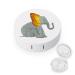 Butterfly Elephant Cute Contact Lens Case Travel Portable Round Contact Storage Box Kit with Mirror for Daily Outdoor