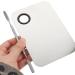 FOMIYES Makeup Palette | Stainless Steel Cosmetic Mixing Tray & Spatula for Foundation & Nail Art | Perfect for Makeup Artists - Buy Online on GoSupps.com