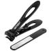 Nail Clippers  15mm Wide Jaw Opening Nail Cutter with Sharp and Sturdy Blade  Surgical Grade Stainless Steel Fingernail Toenail Clippers for Thick Nails  Black