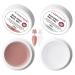COMODOR Solid Sculpture Gel Nail Extension Non-Sticky Hand Nail Carving Gel Non-Stick-Hand Builder Gel Art Modeling Gel 2 Pcs*15ml Solid Builder Gel (Nude + Transparent)