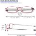 Kokobin Foldable Reading Glasses +2.5 | Stainless Steel Anti-Blue Light Reading Aid for Men & Women | Hard Shell Case Included | Pink - Buy Online on GoSupps.com