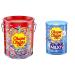 Chupa Chups Best of Lollipop-Eimer contains 150 lollipops in 6 flavors in the pop art metal can & milky lollipotile can bundle with gourmet socket box