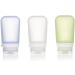 humangear GoToob+ Refillable Silicone Travel Bottles 3pk Set - Clear/Green/Blue, Small Size, Locking Cap - 3 Pack - Buy Online on GoSupps.com