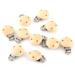 10pcs Cute Round Wooden Baby Pacifier Clip Charm Infant Nipple Clasps with 3 Holes