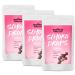 Gymqueen low carb chocolate drops Edelbitter 3x200g 75% cocoa content reduced calorie only 1.8g sugar per 100g for muffins cakes and desserts or as delicious chocolate topping for muesli vegan 200 g (3 Pack)