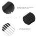 3 Pack Carbon Lift Teasing Combs | Salon Back Combs with Metal Prong | Stainless Steel for Extra Volume (Black) - Buy Online on GoSupps.com