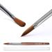 Modelones Acrylic Nail Brush Size 8, 100% Pure Kolinsky Hair Bristles Sturdy Wooden Handle Oval Crimped Shaped Acrylic Powder Nail Art Brushes Professional Manicure Pedicure for DIY Home Salon