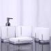 5PCS High Gloss Acrylic Bathroom Equipment Set | Emulsion Bottle Toothbrush Frame Gargle Cup - Luxury Bathroom Accessories - Buy Online on GoSupps.com