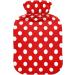 Red Hot Water Bottle with Dotted Cover | Pain Relief Heat Pack for Headache & Back Pain | 1L International Shipping - Buy Online on GoSupps.com