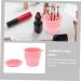 HAKIDZEL Makeup Brush Cleaner Cup Makeup Brush Cleaning Bowl Retractable Silicone Scrub Cup Drying Rack Clean Brush Silica Gel Makeup Brush Cleaner Make Up Brush Cleaner 9.20X9.20X8.60CM Pink - Buy Online on GoSupps.com
