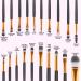 MUJGAN 20 Pieces Makeup Brush Set Professional Face Eye Shadow Eyeliner Foundation Blush Lip Makeup Brushes Powder Liquid Cream Cosmetics Blending Brush Tool (Black) - Buy Online on GoSupps.com