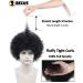 BECUS Afro Wig for Black Men - 8 Fluffy Tight Curls Human Hair Wig | 70's 80's Disco Rocker Costume | Free Wig Cap Included - Buy Online on GoSupps.com