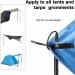 KOMCLUB Telescoping Tarp Poles - Set of 2 | Adjustable & Heavy-Duty Tent Poles for Camping Awning | Portable Fiberglass Design | 98.51 Max Height - Buy Online on GoSupps.com