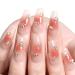 Customer -specific artificial painting shiny ballerina long mistake nail pink false nail art design 13PC acrylic news nail tips for women and girls (m) m yellow