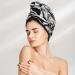 Zebra Psychedelic Liquid -Microfiber Hair Towel Super Absorbent Quick Dry Hair Turbans For Wet Hair Drying Hair Bonnet Cap For Curly Long Thick Hair Hair Towel Wrap With Button For Women Girls Kids