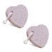 2 pieces of heart-shaped nature pumice stone lavastein foot care cornea hard skin remove for hands natural foot scrub for the dead with lanyard