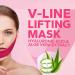V Line Lifting Mask - Hydrogel Collagen Chin Firming Mask with Aloe Vera & Seaweed | Anti-Wrinkle Face Masks (3 Pack - Buy Online on GoSupps.com