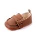 MASOCIO Baby Boys Moccasin Shoes Infant First Walking Soft Sole Anti-Slip Casual Flats Crib Shoes 12-18 Months Brown