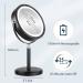 Quinskkin 8 Lighted Rechargeable Magnifying Makeup Mirror 7X Magnification with Stand and 3 Color 360 LED Lights - Black - Buy Online on GoSupps.com