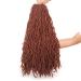 ZRQ 24 Inch Ginger Soft Locs Crochet Hair - 6 Packs Pre-looped Goddess Locs Curly Wavy 350 Crochet Locs. Synthetic Copper Red Afro Roots Dreadlocks Hair Extensions - Buy Online on GoSupps.com